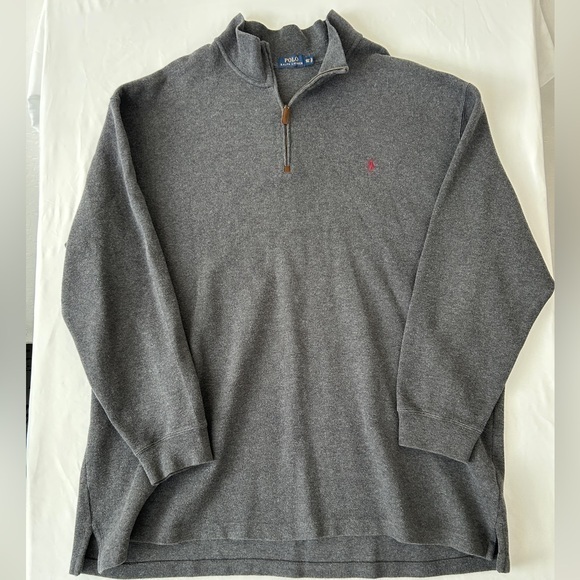 Polo Ralph Lauren Other - Polo Ralph Lauren Sweatshirt Mens 4XL Tall Gray 1/4 Zip Sweater